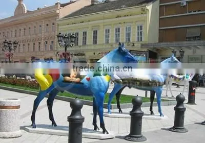 home decoration promotion resin craft fiberglass head horse statue
