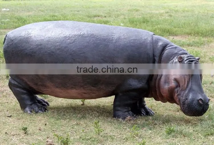 outdoor garden decoration resin craft fiberglass fiberglass hippo statue