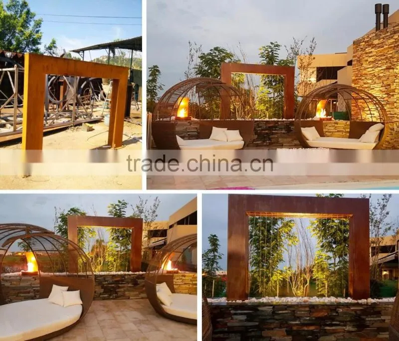 Large Outdoor Rusted Corten Steel Sculpture For Sea Decorastion