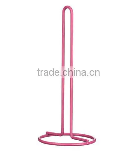 Hot pink powder coating stylish iron metal fruit basket hanger holders racks for kitchen organizer storage