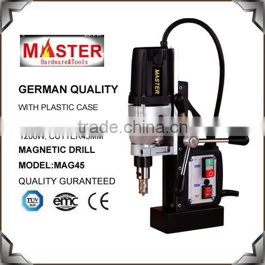 German Quality Hot sell Magnetic Base Drill with 2 speeds drill machine for sale(MAG32/60)60mm