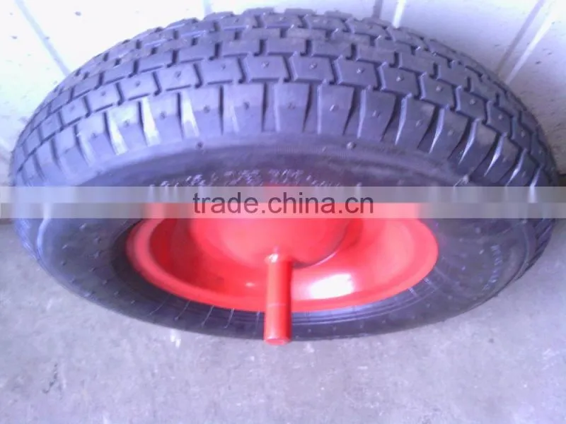 wheel barrow wheel 4.00-8 with steel rim