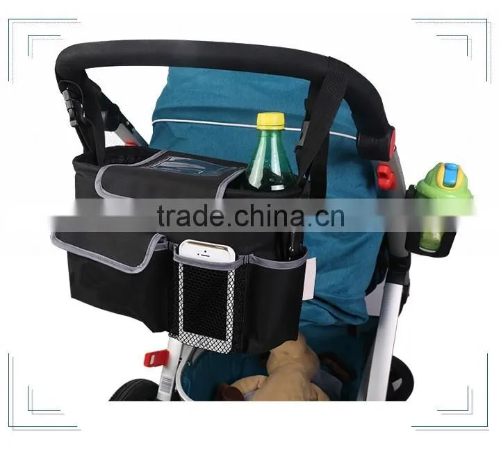 High quality 600D polyester diaper bag for baby troller