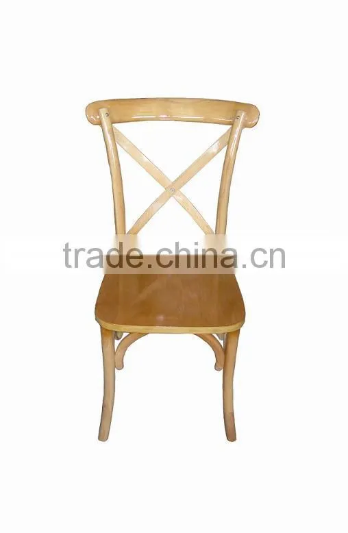 wooden cross backrest chair design for restaurant