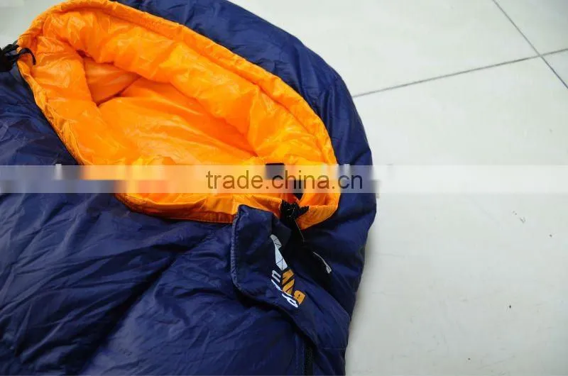white goosedown stylish mummy sleeping bag