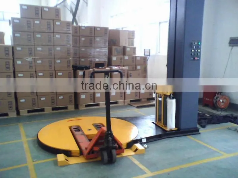 T1650FM Automatic Pre-stretch Pallet Film Wrapping Machine (open turntable)