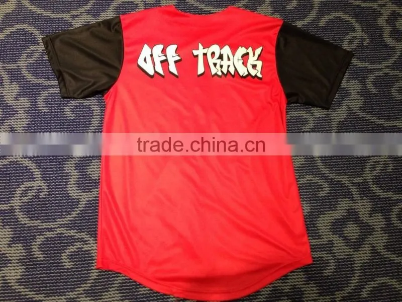 Hongen apparel Wholesale DIY Cheap Black No MOQ custom Blank Baseball jersey