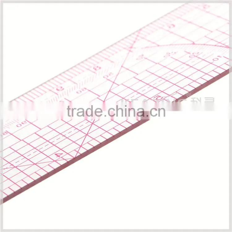 Kearing 1.2mm thick 20cm&8" flexible garment ruler for sewing garment measurement in sandwich line printing #B-56