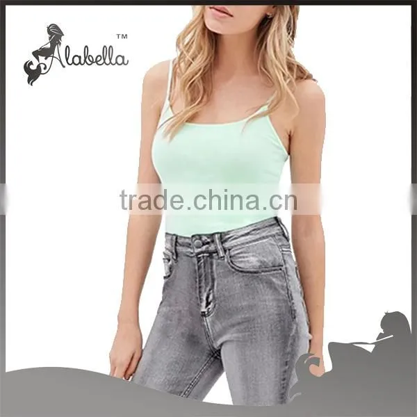 Solid color tank top wholesale plain tank tops neckline