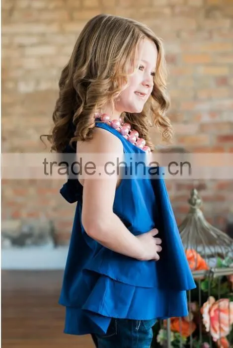 New fashon children clothes Summer cotton Fabric Clothes , Baby gilrs Backless Ruffle tank top