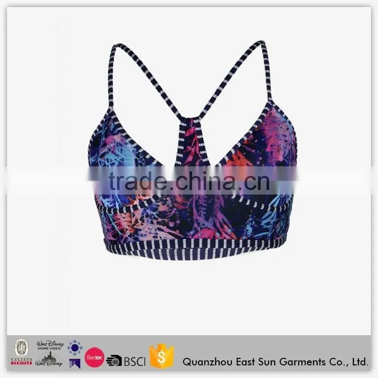 OEM Wholesale Spaghetti Strap Bra Women Hot Sexy Yoga Bra Fashionable Custom Running Sports Bra