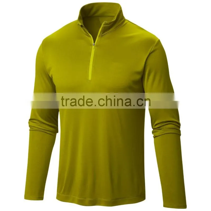 comfortable zipper collar moisture man sports t-shirt