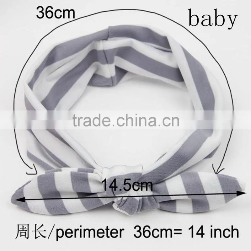 2015 Newest Cotton Baby Knot Headband,Stripe cotton headbands