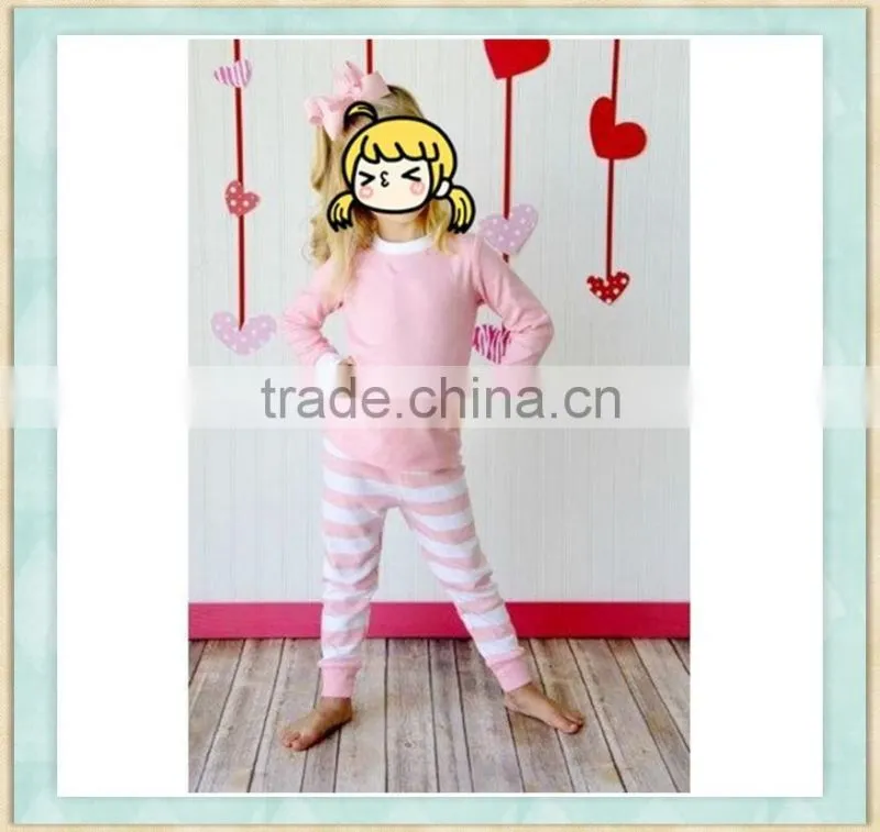 valentine's pink and white kids pajama set wholesale children clothing usa wholesale baby clothes
