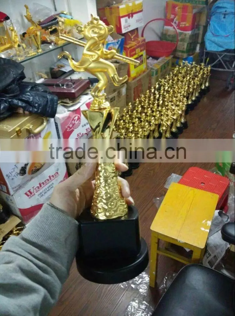 High Quality Beautiful Gold plated MONKEY TROPHY FOR BUSINESS GIFT