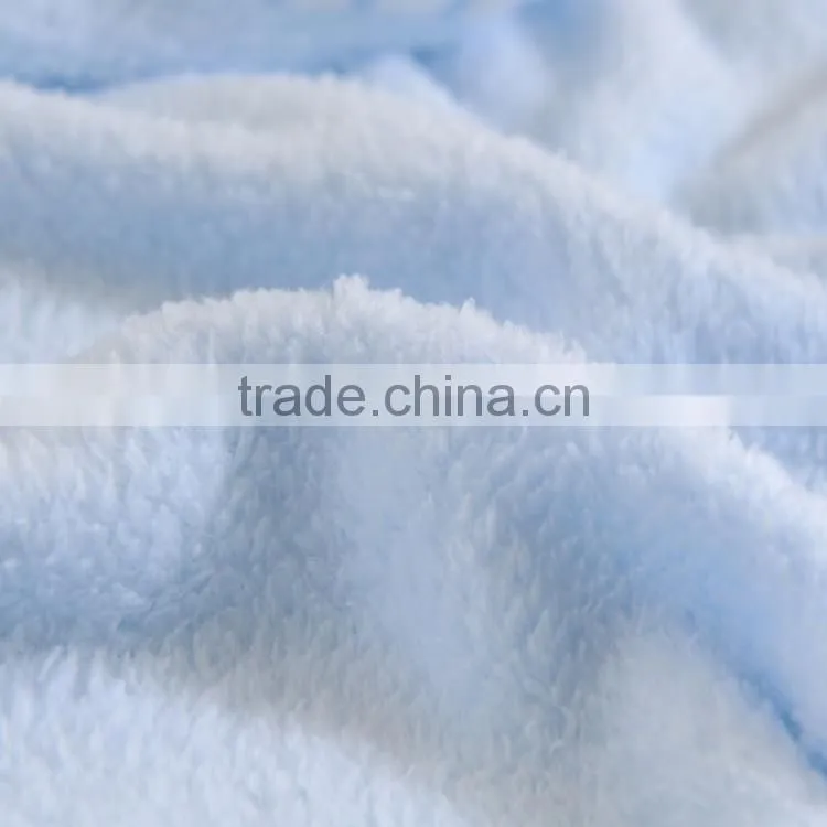embroidered coral fleece fabric for plush baby blanket