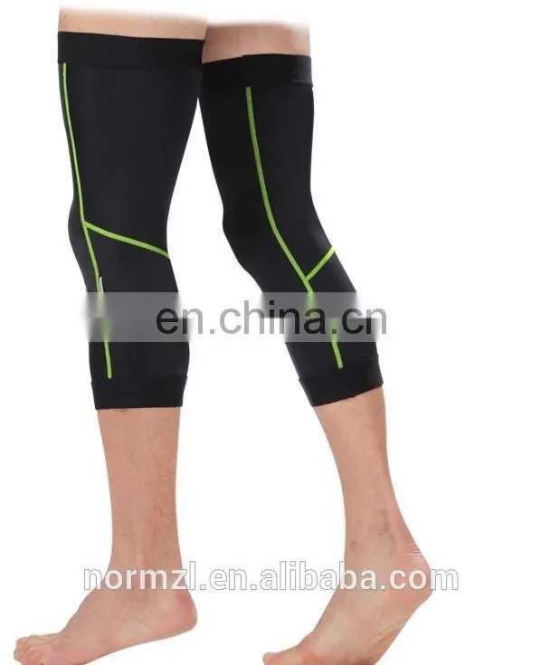 Custom compression sports leg sleeve mens basketball leg sleeve balck
