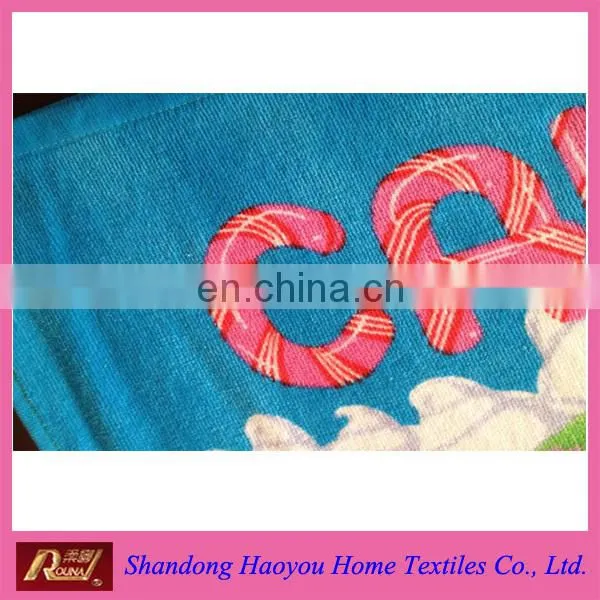 high grade 100% cotton printed flower hand towel for children