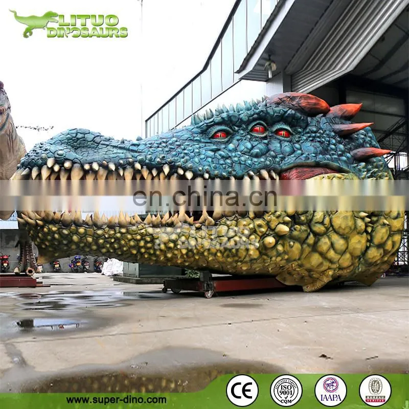Customer Made Giant Animatronic Animal Model Crocodile Head