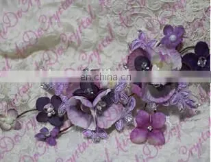 Aidocrystal fashion classic purple women hair clips headwear hairpiece bridal hair accessories