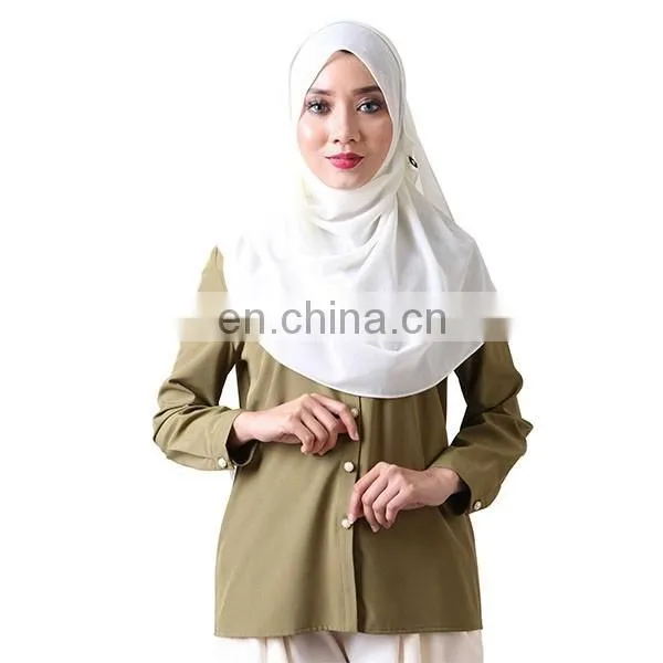 Traditional women wear latest design muslim long sleeve top islamic clothing