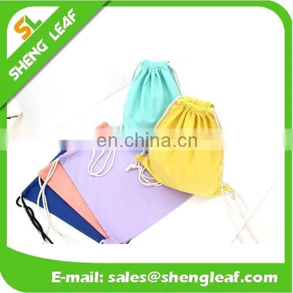 Custom different size cheap drawstring canvas bag