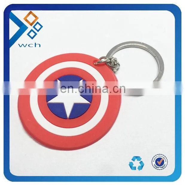 Customized Logo Printed Cheap Rubber Keychain