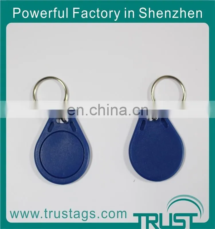Low frequency rfid TK4100 Plastic key chain key fob