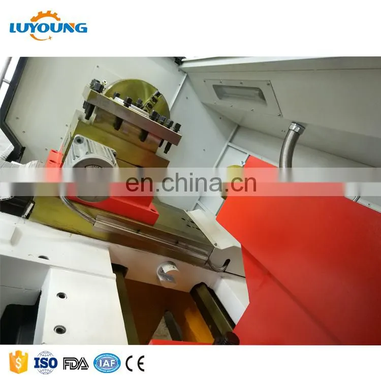 CK61100 cnc lathe machine horizontal with 2 axis tool holder