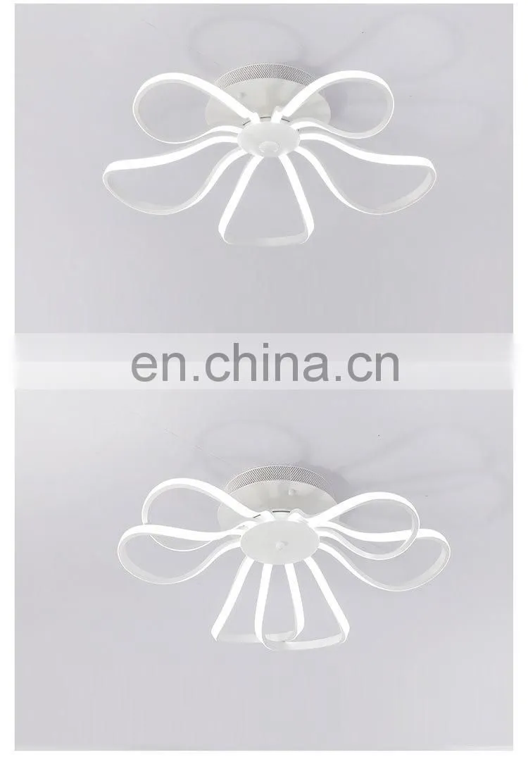 Factory Direct Sale Petal Minimalist Ceiling Lamp Modern Hotel White Chandelier Lights