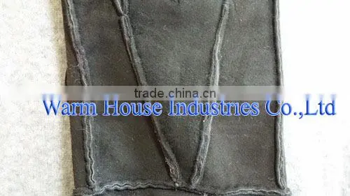 Beige color sheepskin shell fur lining women leather gloves