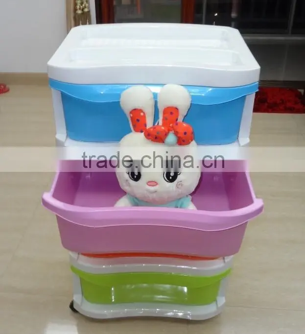 4 tier removable plastic storage drawer, plastic storage cabinet