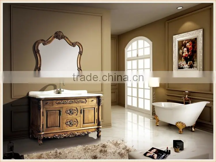 Double sink bathroom vanity,classic bathroom cabinet,antique bathroom vanity