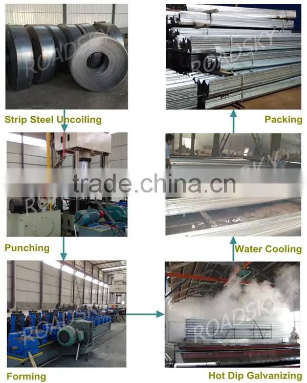 Motorway Zinc Coating Double Beam Flexible Guardrail