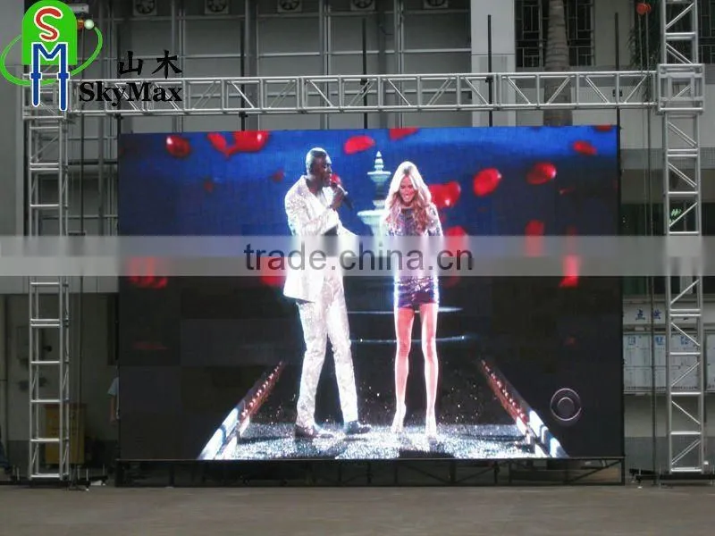 Morroco project 6.4 x 4.48 meter P10 Outdoor rental led display