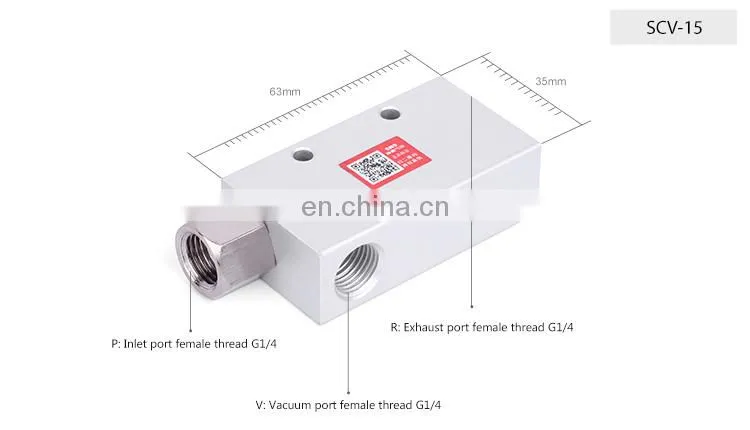 SNS SCV CCV Series high quality pneumatic aluminum alloy air vacuum ejector vacuum generator