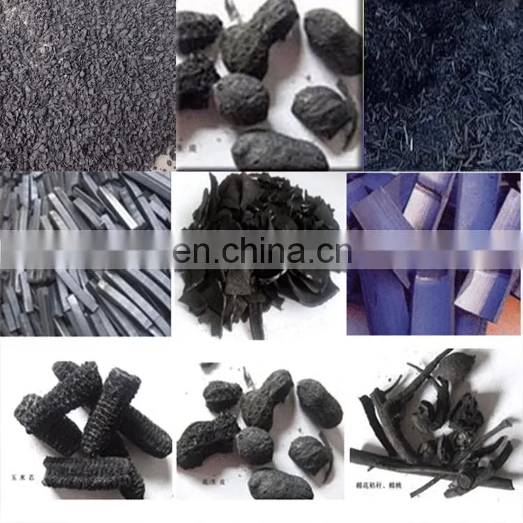 Coconut Palm Shell Wood Sawdust Horizontal Rotary Airflow Continuous Carbonization Furnace Factory