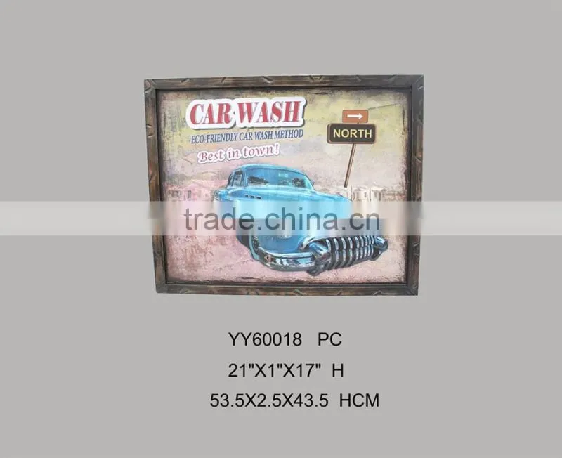 vintage 3D motor metal wall tin sign custom printing wall arts for decor