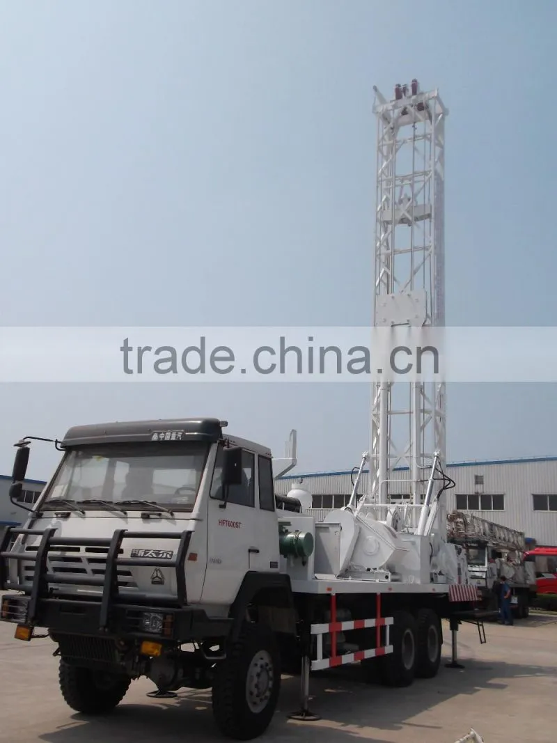 HFT600ST Truck Mounted Water Well Drilling Rig, 600m depth truck drilling rig