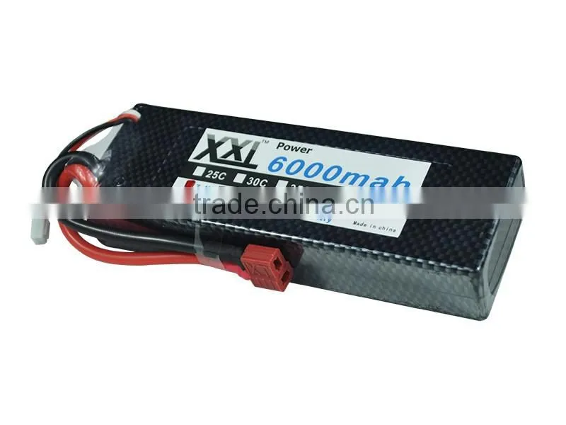 high rate 6000mah 7.4v 50c rc car battery pack for rc drift car