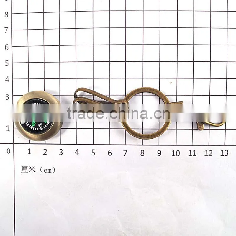 buy direct from china factory fashion jewelry keychain compass keychain