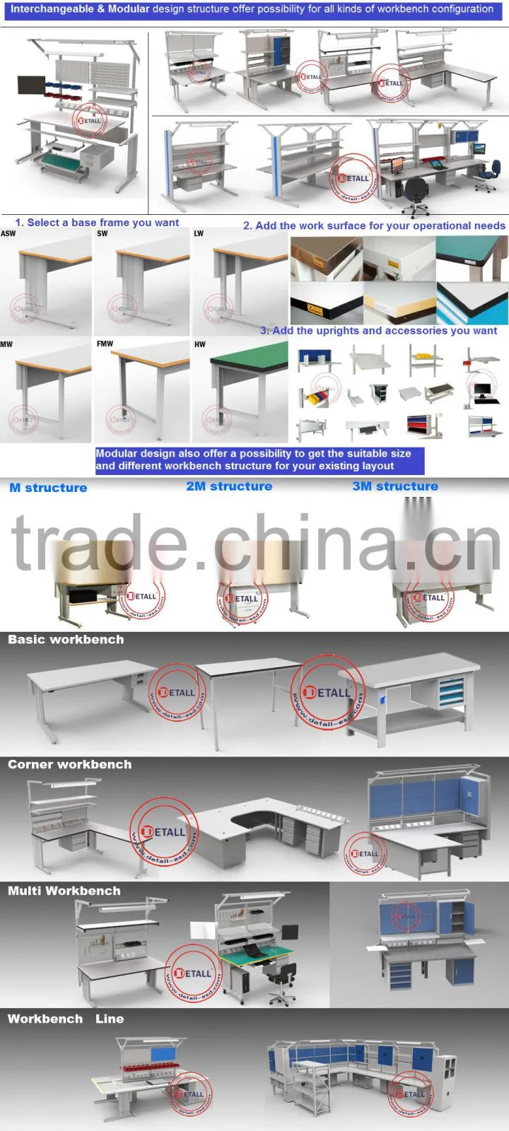 (DETALL) High Quality Industrial Drawer tool Workbench