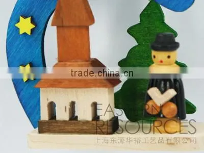 Wood Christmas Tree Hanging Decoration
