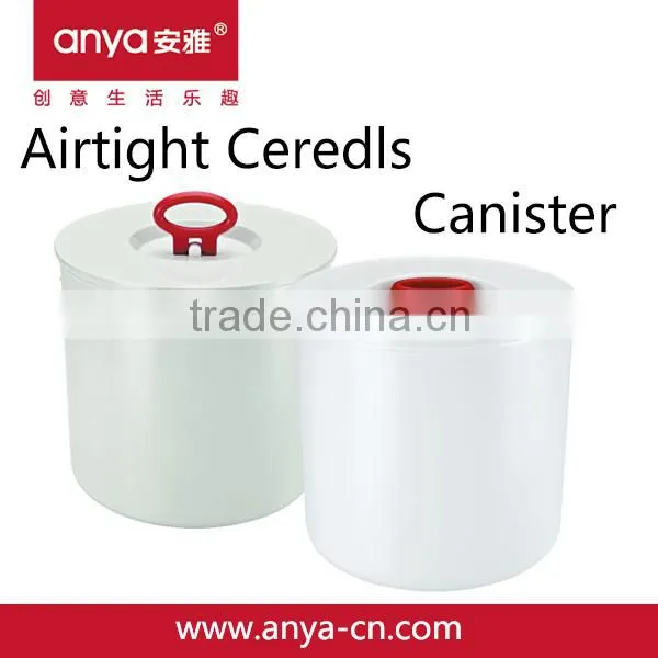 D685 Round Food Plastic Airtight Storage Canister & Sealed Pot 1.5L (large)