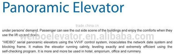 High-end designed observation elevator wholesale