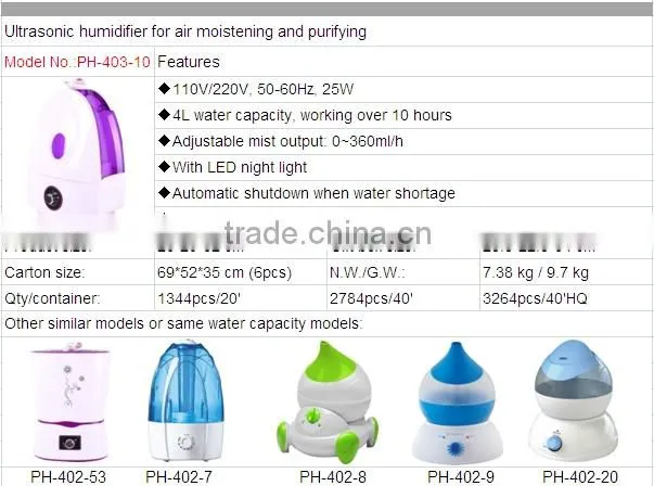 Large 5.5L Intelligent Electronic Ultrasonic Mist Humidifier With Timer