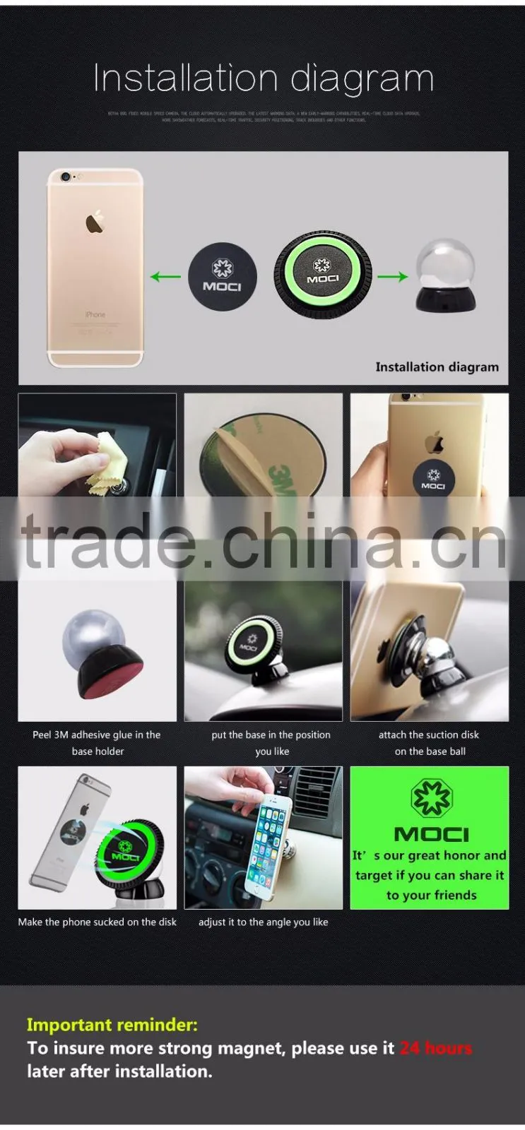 Universal Magnetic Car Air Vent Phone Holder, e cig box mod car holder