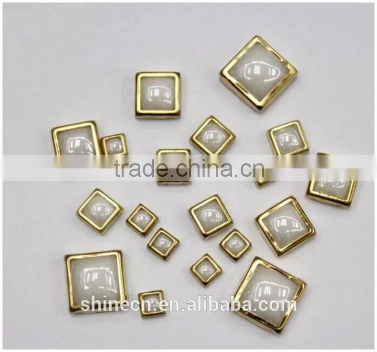 New stones 3mm 4mm 5mm 6mm metal golden edging flatback round hot fix rhinestones