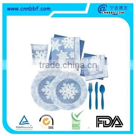 Children party decorative supplier paper tableware set