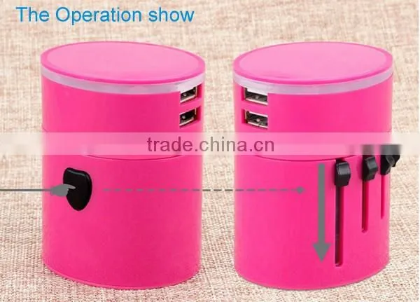 (110128) Best Promotional Gift International Universal Travel Adapter With Usb Port
